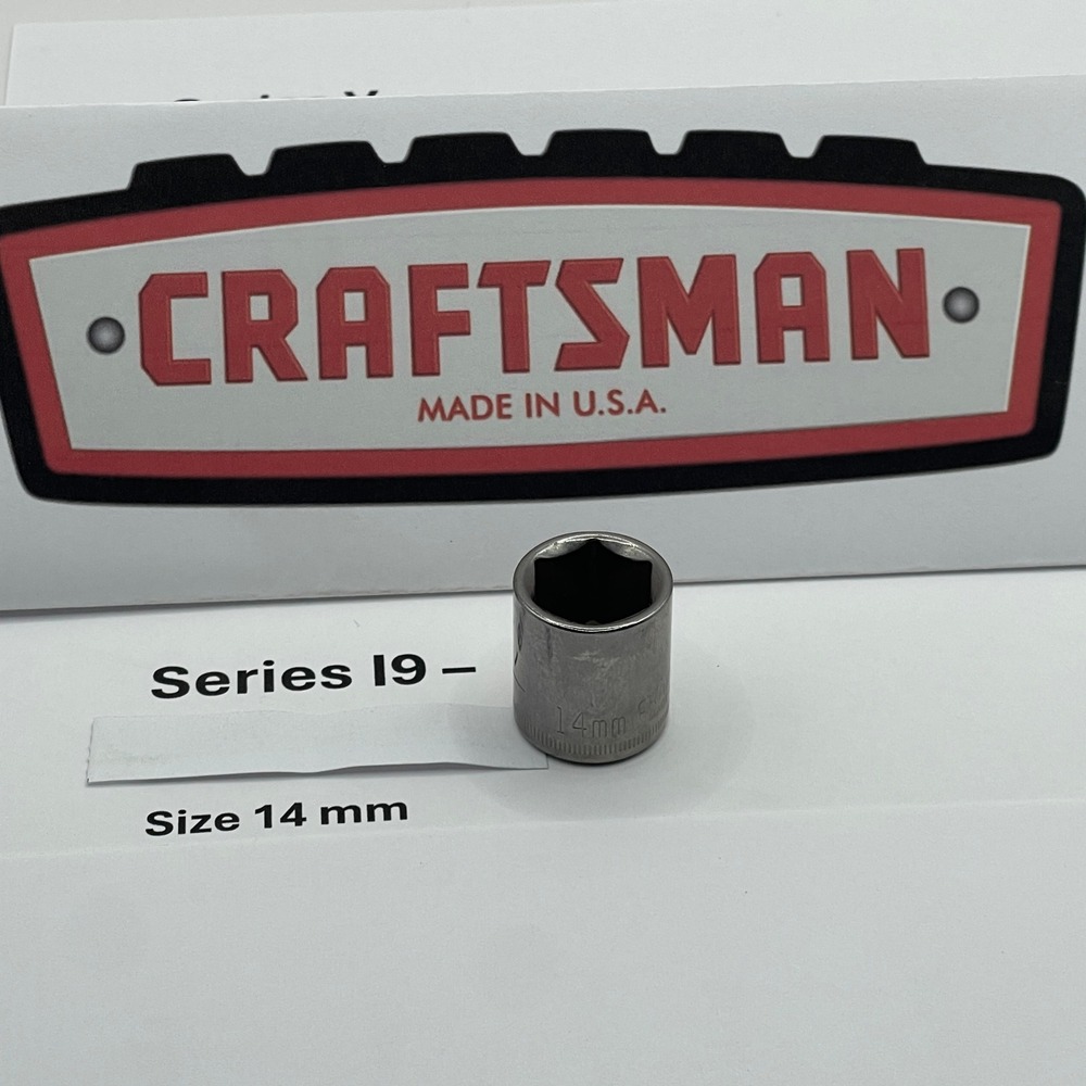 Craftsman 14mm Socket 3/8 Drive 6 Point Series i9 43612‎ Made in USA Metric